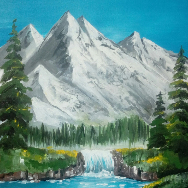 Bob Ross Snowy Mountains