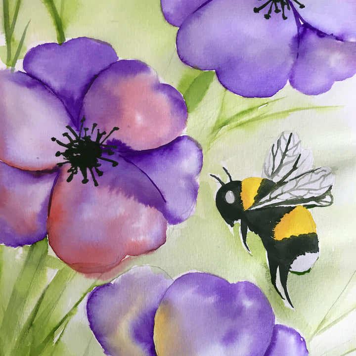 Bumblebee with Flowers