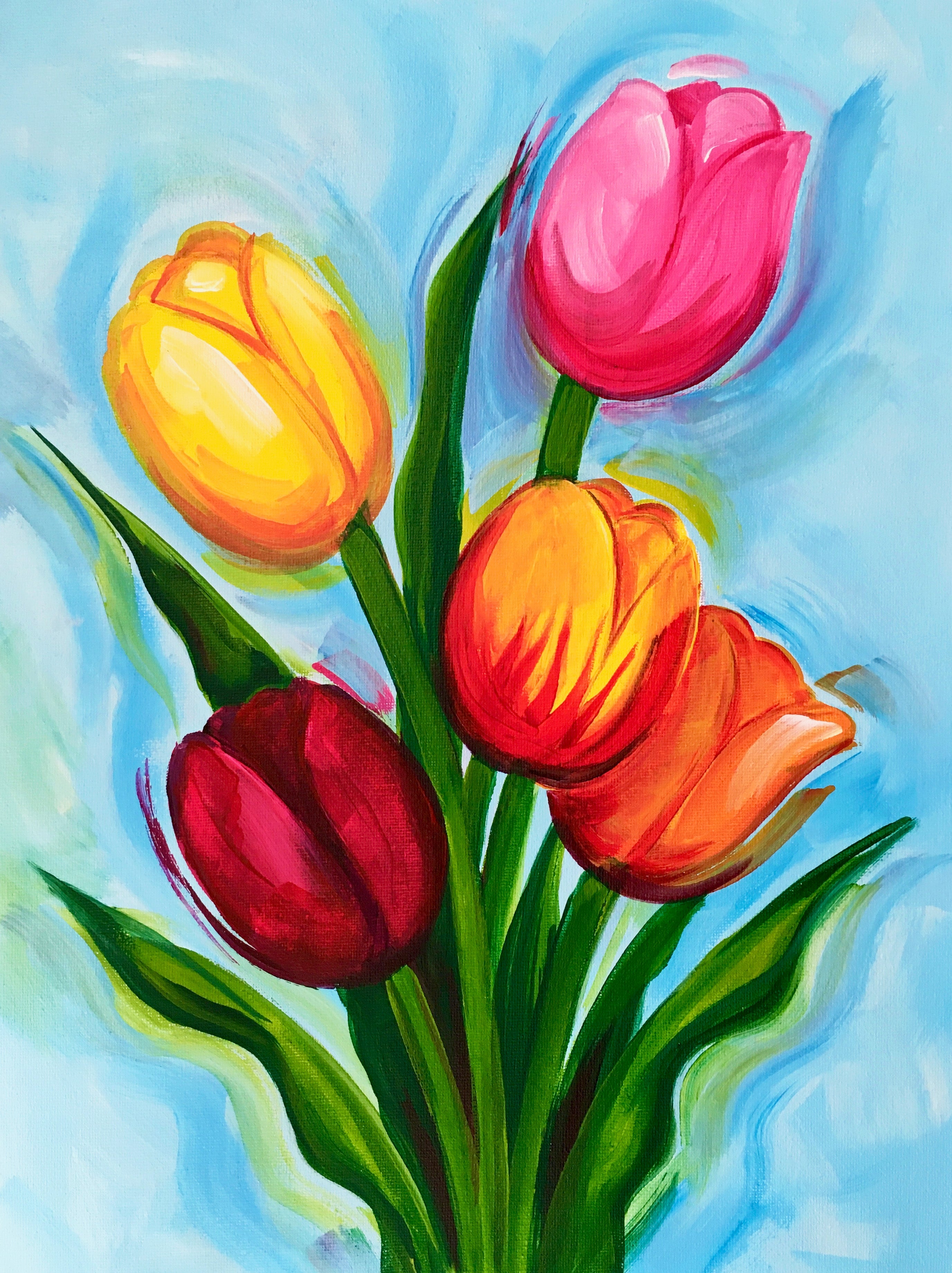 Tulip Flower Painting tulip-flower-painting