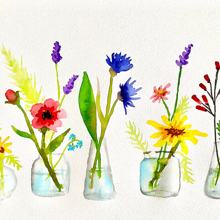Wildflowers in Vases