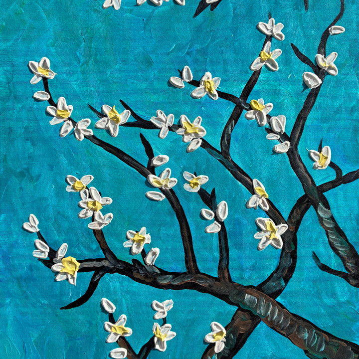 Textured Art: Van Gogh Almond Blossoms