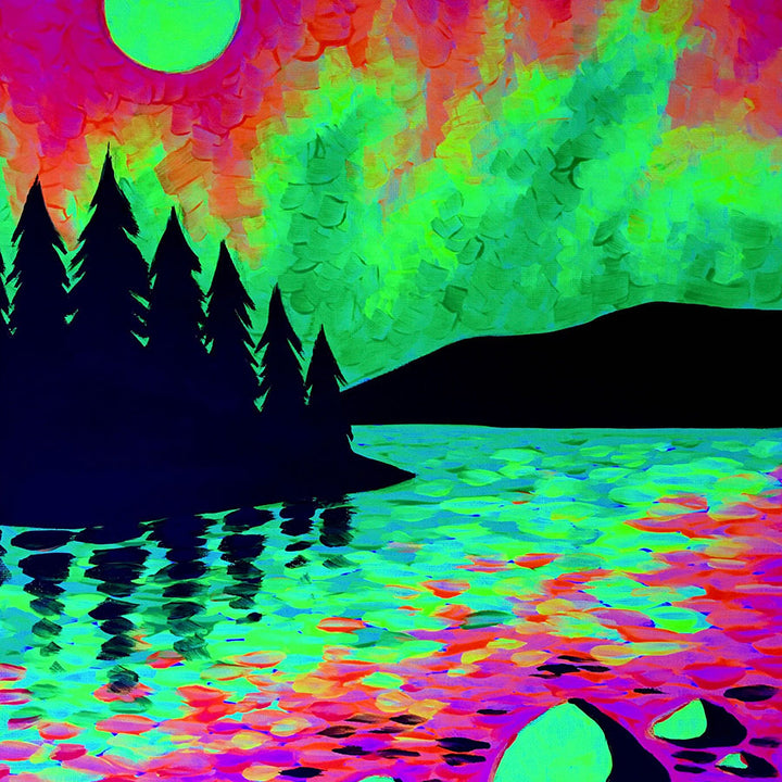 Aurora Lake Scene