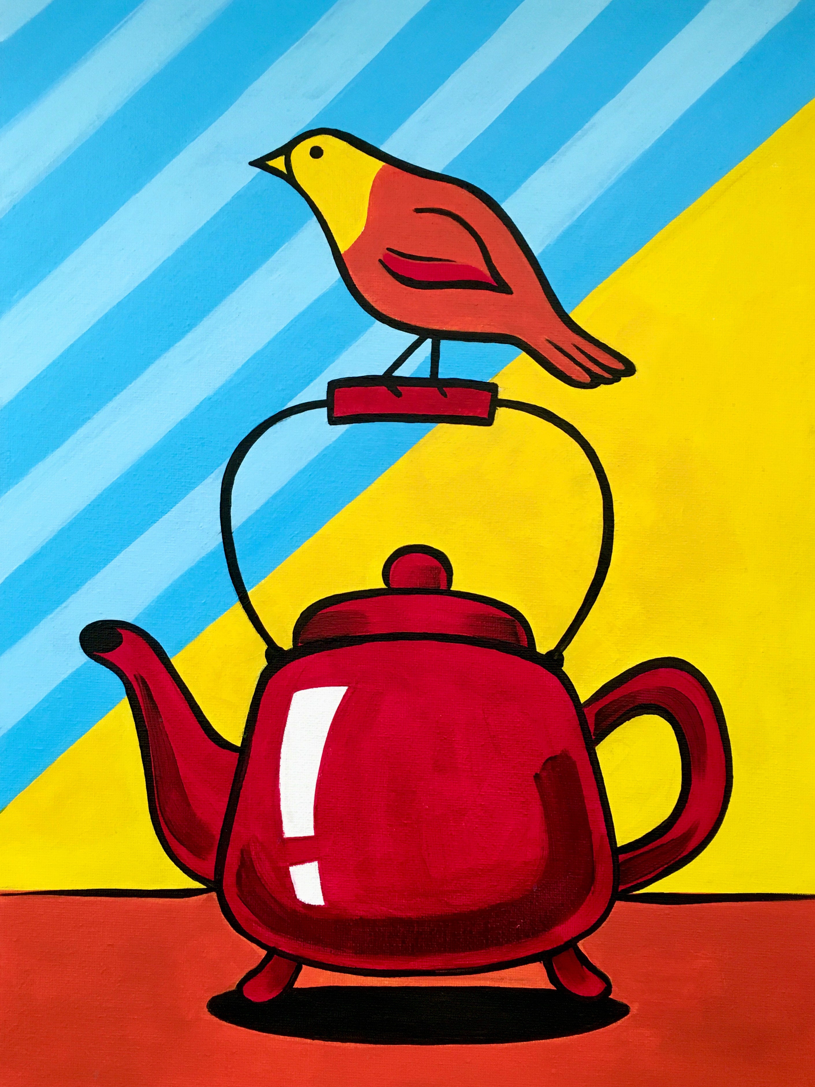 Learn to paint POP The Kettle On Paintvine®