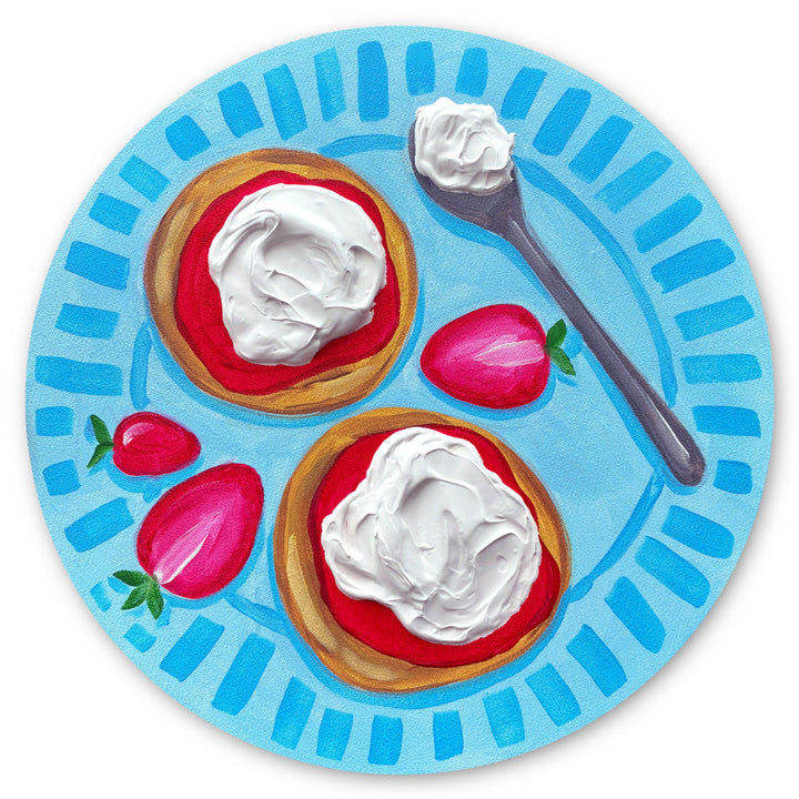 Textured Art: Pikelets, Jam & Cream