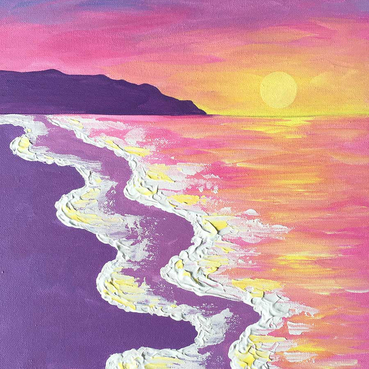 Textured Art: Textured Sunset Beach