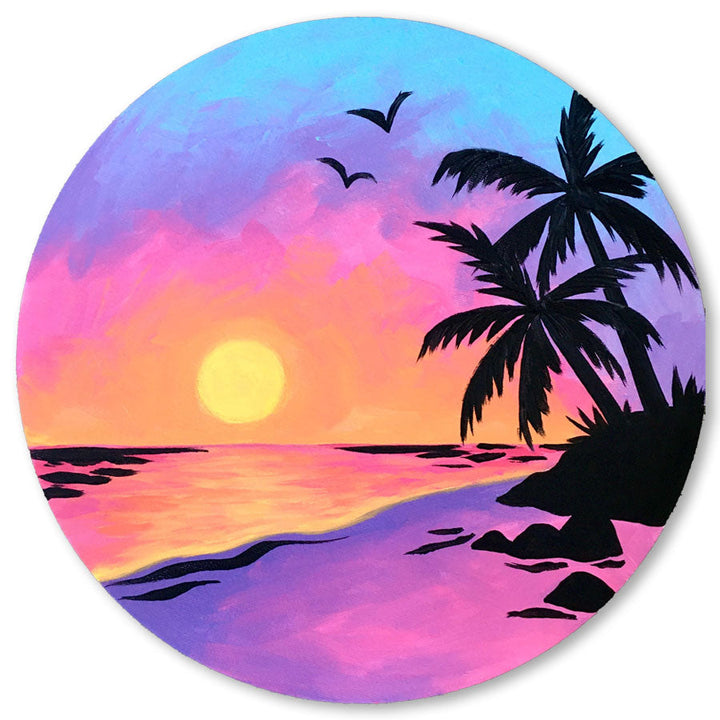 Tropic Like It’s Hot on a Round Canvas