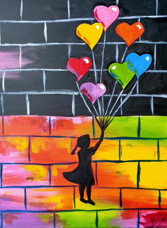 Banksy Heart Balloons | 15/05/2024 - Comida Vino, Palmerston North