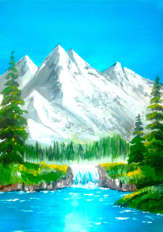 Snowy Mountains (Bob Ross Inspired) | 29/05/2025 - Neighbourhood Pizzeria, Gisborne