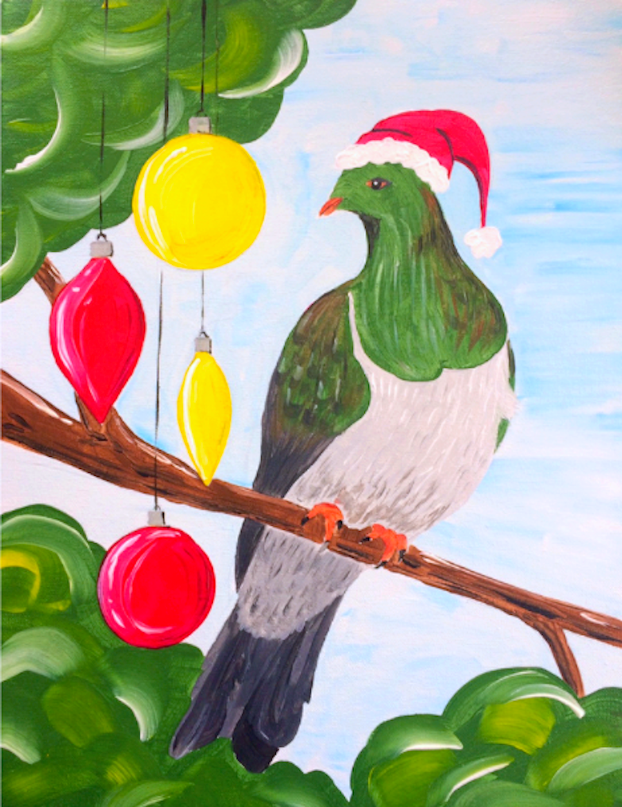 Buy Tickets to 'Christmas Kereru' Paint and Wine Event in Auckland