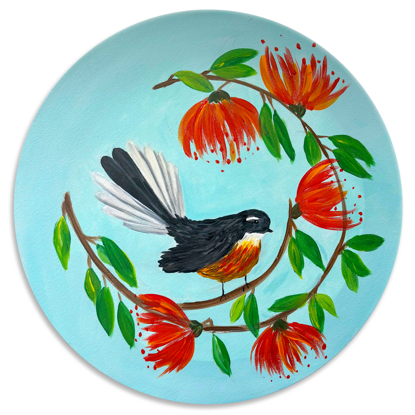 Buy Tickets to 'Fantail Wreath' Paint and Wine Event in Wellington
