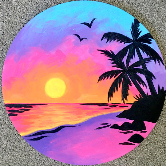 Tropic Like It's Hot (circular canvas; first drink included) | 07/08/2025 - Hey Coastie