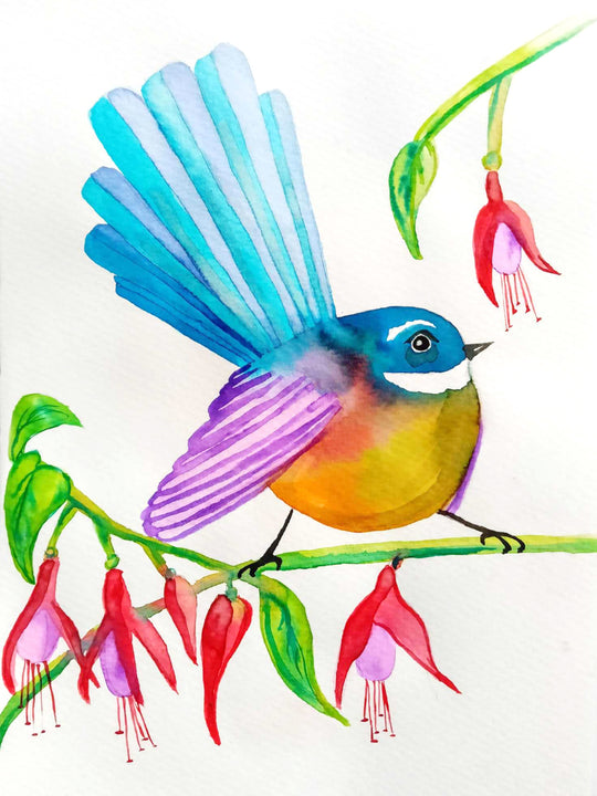 Watercolour Piwakawaka | 21/04/2026 - Good Neighbour, Hamilton