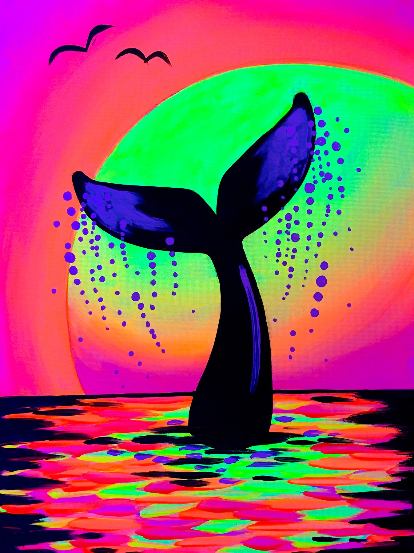 Buy Tickets to 'Whale Of A Time' Neon Paint and Wine Night in Auckland